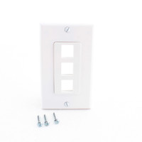 Leviton White 3-Port Quickport Decora Insert Platform w/Wallplate 40753-BW