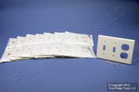 15 Leviton White Switch Plates Duplex Receptacle Outlet Cover Wallplate Switchplate 88021