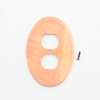 Leviton Finished Wood Oval Receptacle Wallplate Duplex Outlet Cover 89203-OVL