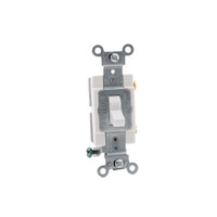 Leviton COMMERCIAL White Toggle Wall Light Switch Single Pole 20A 5521-2W