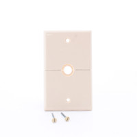 Leviton Ivory Phone Cable Split Wallplate Telephone Cover .625/.406" Opening N751-I