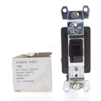New Arrow Hart Brown INDUSTRIAL Grade 3-Way Toggle Wall Light Switch Control 15A 120/277VAC 1203 NON-GROUNDING