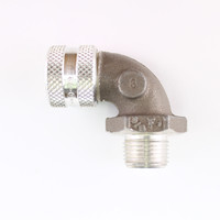 Hubbell Right Angle Cord Connector .31-.38" Cable 3/8"NPT Aluminum NHC1011