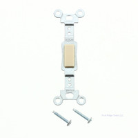 Eaton Ivory Blank Standard Toggle Switch Wallplate Filler Insert and Strap 756V