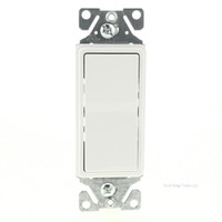 New Eaton White Decorator Rocker Wall Light Switch 15A Single Pole 7501W Boxed