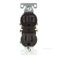 Eaton Wiring Brown Residential Duplex Outlet Receptacle NEMA 5-15 15A Bulk 270B
