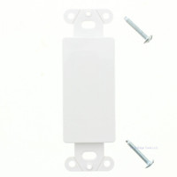 Eaton 1-Gang White Decorator BLANK GFI GFCI Wallplate Insert Filler 2160W