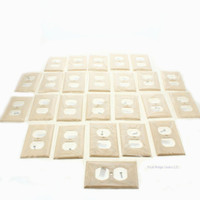 25 Eaton Ivory RESIDENTIAL 1G Outlet Cover Duplex Receptacle Wallplates 2132V
