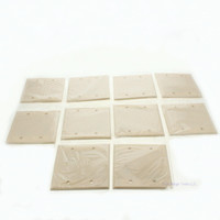10 Eaton Ivory STANDARD 2-Gang Blank Cover Box Mount Thermoset Wallplates 2137V