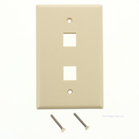 Eaton Ivory Mid Size Flush 110 Style 2-Port Modular Keystone Wallplate 5520V-MSP