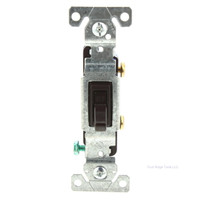 New Eaton Brown Quiet Toggle Wall Light Switch Single Pole 15A 120V Bulk 1301-7B