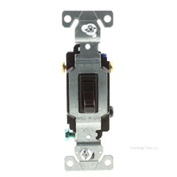 Eaton Brown Quiet Toggle Wall Light Switch 3-WAY 15A 120V Bulk 1303-7B
