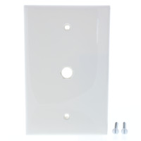Leviton White Midway Video 1Gang Wall Jack Hexagonal Opening Wallplate 40539-HMW