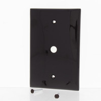 Leviton Brown Midway Video 1Gang Wall Jack Hexagonal Opening Wallplate 40539-HMB