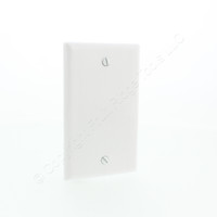 Eaton White Thermoset Standard 1-Gang Blank Cover Wallplate Box Mounted 2129W