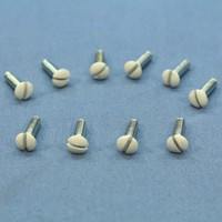10 Cooper White 1/2" Outlet Wallplate Switch Cover Screws 6-32 Oval Head BP231W