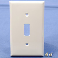 Cooper White 1-Gang Unbreakable Toggle Switch Nylon Cover Wall Plate Switchplate 5134W