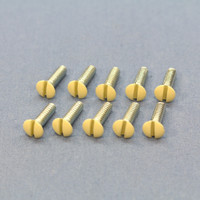 10 Cooper Ivory 1/2" Outlet Wallplate Switch Cover Screws 6-32 Thread Oval Head BP231V