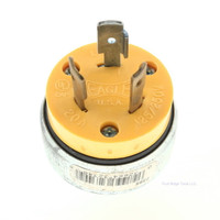 Cooper Yellow Armored Commercial Grade Nylon Locking Plug NEMA L10-20R 20A 125/250V 3-Pole 3-Wire 2355