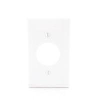 Eaton White 1.406" Receptacle Single Outlet 1-Gang Thermoset Wallplate 2131W