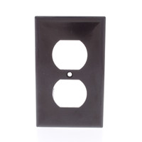 Eaton Brown 1-Gang Standard Duplex Outlet Receptacle Cover Wallplate 2132B