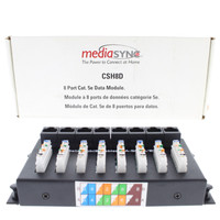 Cooper Media Sync CSH8D 8-Port Cat 5E Computer Network Data Module