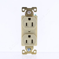 Cooper Wiring Ivory Compact Industrial Outlet Receptacle NEMA 5-15R 15A AH5252V