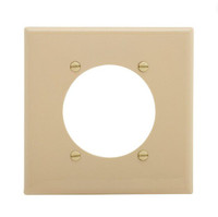 Eaton Unbreakable Ivory 2-Gang 2.47" Hole Dryer Receptacle Wallplate Cover 5169V