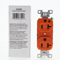 Eaton Orange Isolated Ground Heavy Duty Grade Duplex Receptacle Outlet 20A 125V NEMA 5-20R IG5362RN