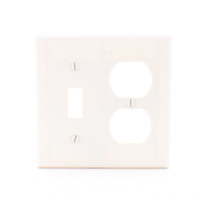 Eaton Lt Almond Combination Duplex Receptacle Outlet Toggle Switch Cover Wallplate 2138LA