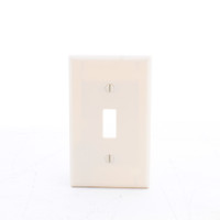 Eaton Lt Almond 1-Gang Standard Residential Plastic Toggle Switch Cover Wallplate 2134-LA
