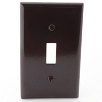 Eaton Brown 1-Gang Standard Residential Plastic Toggle Switch Cover Wallplate 2134-B