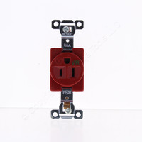 Bryant RED INDUSTRIAL Single Receptacle Weather Resistant 15A 125V 5261REDWR