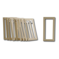 10 Hubbell Ivory 6.75" x 13.25" Wall Box Flange Trim Cover Plates 6G HBLTRIM6WI
