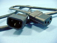 Leviton Black IEC 320 Monitor Server Computer 3' Power Cord Cable Extension 5532