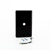 Hubbell Black Cable Wallplate NYLON Phone Cover .406" Hole Strap Mount NP12BK