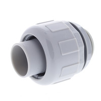 Hubbell 1" Liquidtight Connector Male Straight NonMetallic Polytuff Gray P100CGY