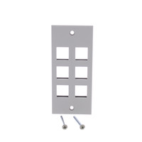 Hubbell Gray MultiConnect Face Plate for Krone Leviton Screw Mount HBLKR314SGY
