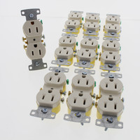 10 Hubbell Lt Almond Residential Duplex Receptacle Outlets 5-15R 15A 125V RR15LA