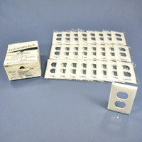 25 Hubbell White 1-Gang UNBREAKABLE Receptacle Wallplates Duplex Outlet Cover NP8W