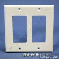 Leviton White Decora 2-Gang UNBREAKABLE Wallplate GFCI GFI Nylon Cover 80409-NW