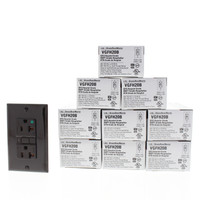 10 New Cooper Brown Hospital Grade GFCI Duplex Decorator Receptacle Outlet Straight Blade NEMA 5-20R 20A 125V VGFH20B