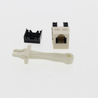 Leviton Almond Quickport 6w Voice Phone Jack 41106-A