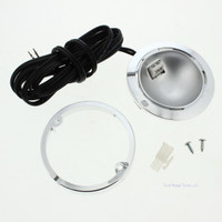 New Ambiance Lighting Systems LX Chrome Plated 12V T5 Under Cabinet Disk Lighting Fixture System 9858-05