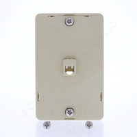 Eaton Ivory 4-Conductor Telephone Jack Wall Mounting Plate Type 630A 3521-4V