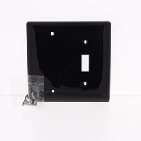 Hubbell Black 2-Gang Toggle Switch Blank Cover Switchplate Wallplate NP113BK