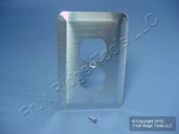 Leviton JUMBO Satin Chrome Outlet Cover Oversize Receptacle Wallplate 89303-SSS