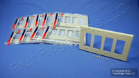 10 Ivory Leviton 4-Gang Decora Unbreakable MIDWAY Wallplates GFI GFCI Cover PJ264-I