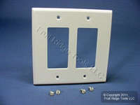 Leviton White 2-Gang Decora UNBREAKABLE MIDWAY Wallplate Thermoplastic GFI GFCI Cover PJ262-W