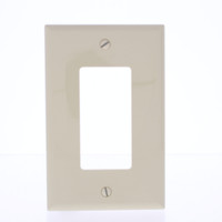 Eaton Ivory Decorator 1G UNBREAKABLE Mid-Size Wallplate Rocker GFCI Cover PJ26V
